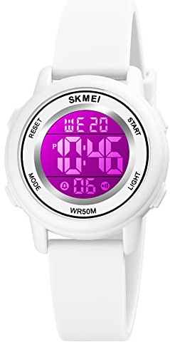 SKMEI Kids Digital Sports Watches with Colorful LED Backlight Waterproof Multifunction Watches for Boys Girls Gift