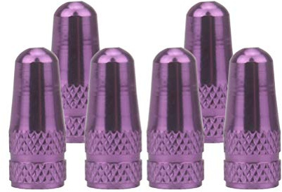 Senzeal 6pcs Presta Aluminum French Style Bicycle Air Tire Valve Caps Dust Covers Purple