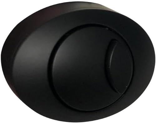 Black Noir Oval Dual Flush Push Button Replacement for Cable Concealed Toilet Cisterns
