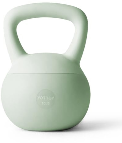 YOTTOY Mjuk kettlebell, kettlebell, halkfri greppvikt för hemträning, kettlebells, garanterad styrka och säkerhet (4,5 kg-grön)