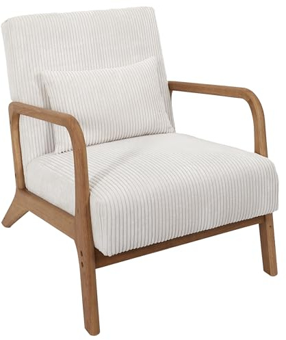 HOME DECO FACTORY, HD0349, Fauteuil Salon Cotele Scott Beige, Softness, Mobilier, Assise, canapé et Fauteuil, 64,5x75x86 cm, Hauteur Assise 43 cm, Beige