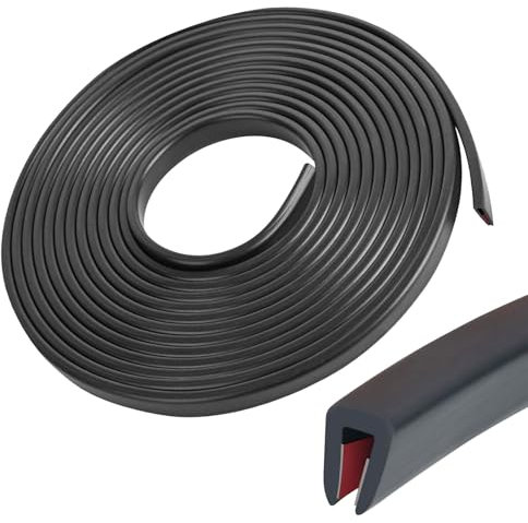 Bztzhm Protection des Bords de Porte de Voiture - 6 m En Caoutchouc EPDM - Pour Tôle 1,6 mm - Excellente Bande de Protection Pour Portes, Trappe