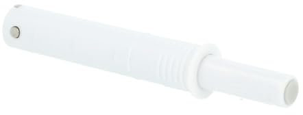 MS Beschläge Einbohr-Möbelschnäpper Gummispitze Druckschnäpper Push to Open Schnäpper Türstoßstange einbohren Türdämpfer Steckschnäpper (Weiß, kurz)