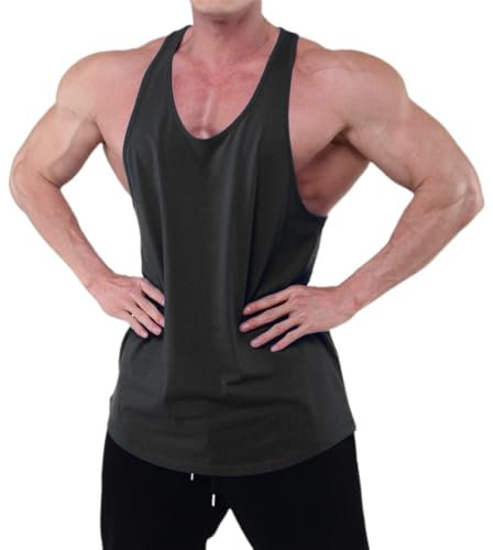 Tankshirt Herren Ärmellos T-Shirt Herren Einfarbig T-Shirt Herren Laufshirt Herren Sportshirt Herren Workout Fitness Tank Top Herren J-Black 3XL