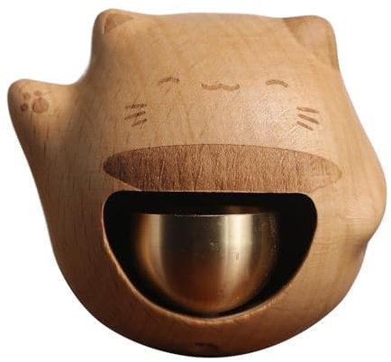 Timbre para puerta, campanilla magnética para puerta, campana de madera para gato, alerta de campanillas de viento de la suerte, campanillas de viento creativas, campanillas de viento de la suerte,