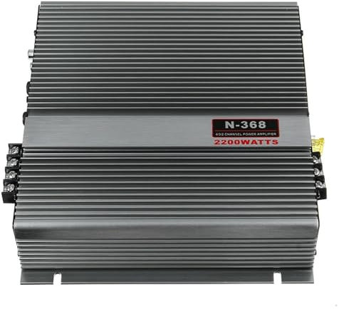 STRAFBRG Amplificador Estéreo de 2 Canales, 2000W, 12V, Protección contra Cortocircuitos, Altavoz de Graves, Amplificador de Potencia Estéreo, Interiores, Buena