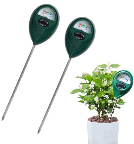 2 Piezas Medidor Humedad de Suelo Uso Profundo, Sensor Indicador de Monitor de Agua Sonda Larga, Monitor de Riego Flores, Sensor Indicador de Monitor de Agua, no Necesitan BateríAs, Agricultura Jardín