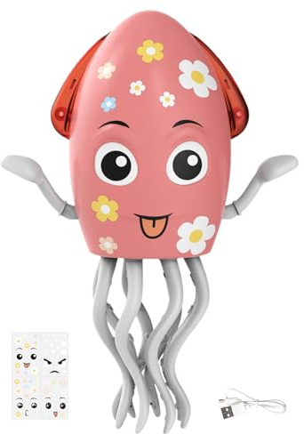 Squid Toy Elektrisk Krypande Octopus | Gungande Robot Med Och Musik Läraktiviteter För Småbarn Pojkar Födelsedagsfest Present