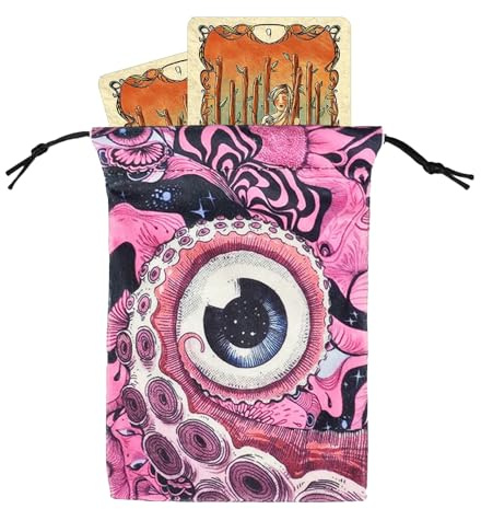 Bolsa de transporte genérica para tarot | Bolsa de cordón para dados Organización | Accesorios de adivinación impresos Organizador | para runas de cristales joyas adolescentes adultos viajes fiestas