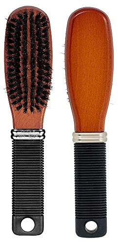 Conair All Purpose Boar Bristle hairbrush - Hair brush - Hairbrush for Men and Women - Brown