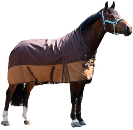 Pferdedecke 600D High Neck Polarfleece Weidedecke Winterdecke Regendecke Turnout : Fleece Red/Black 125