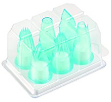 Silikomart |Set 6 Bocchette in Policarbonato per Sac a Poche, Foro per Decorazioni Pasticceria, Made in Italy