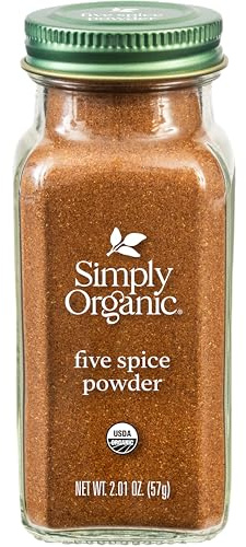 Simply Organic Five Spice Powder, 2.01 Ounce, Cinnamon, Fennel Seed, Cloves, Star Anise & White Pepper, Non GMO, Kosher