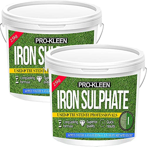 Premium Iron Sulphate Lawn Tonic/Lawn Conditioner | Easily Soluble Damp Grade| Makes up to 5000L & Covers up to 5000m2 (5 KG)
