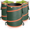 GARDEBRUK® Gartenabfallsack 3x165 Liter 30 kg Belastbarkeit stabil robust abwaschbar Garten Pop up Rasensack Laubsack