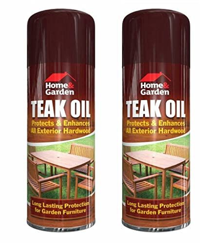 YSAMAX 400 ML Teak Oil Spray Bottle Natural Wood Varnish for Furniture Polishing Hardwood Decking Long Lasting Protection ( Pack of 2)