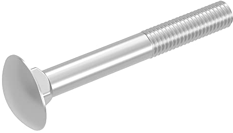 SECCARO Tornillo de bloqueo M5 x 40 mm, acero inoxidable V2A VA A2, DIN 603/ISO 8677, cabeza redonda plana con cuello cuadrado, rosca parcial, 20 unidades