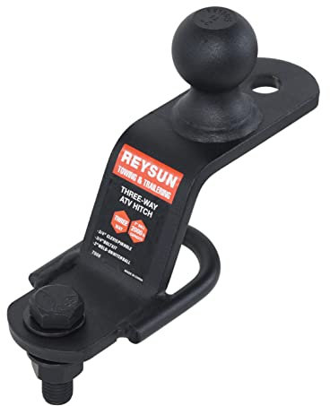 REYSUN 864008 3 in 1 ATV/UTV Trailer Hitch Adapter with 2 inch Trailer Ball, 3 Way ATV Attachment, Fastener Kit Included