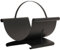 NOVECRAFTO Black Metal Log Basket for Fireplaces - Assembled & Ready for Indoor Use | Log Rack Indoor with Modern Loft Style | Sturdy & Durable | Elegant Design for Contemporary Living