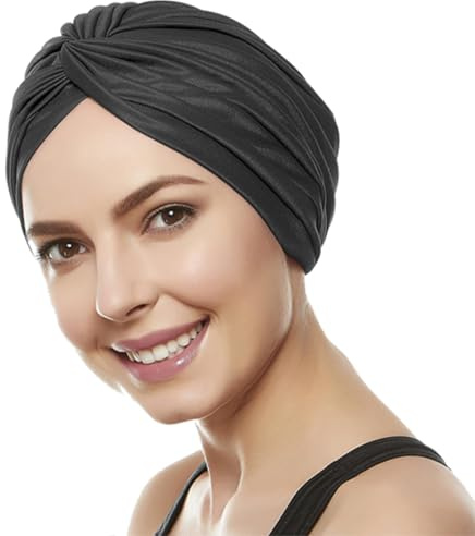 YJZQ Berretto da piscina da donna, cappello turbante per sauna, cuffia da bagno da donna, in tessuto per costume da bagno, casco termico, stile elegante, per spiaggia, piscina, spa, cuffia da doccia,
