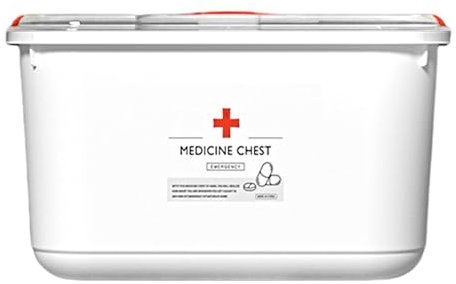 Scatola Per Medicinali | Cassetta Di Pronto Soccorso Vuota | Scatola Organizer Per Farmaci Con Vassoio Rimovibile | Cassetta Medica P-rimo Pronto Soccorso | Scatola Medicinali Per Casa E Ufficio