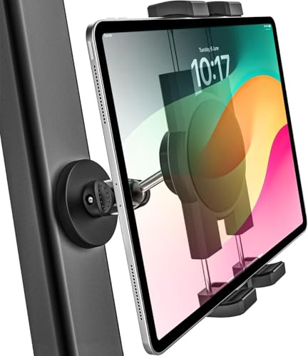 GDZN Magnetisk surfplattehållare – [Extra stark magnet] magnetisk iPad-hållare för kylskåp, metallyta, fitness, metallhylla, whiteboard, kompatibel enheter 4,7–13 tum