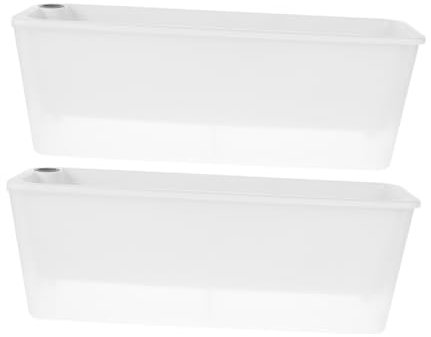 Yardwe 2pezzi Fioriera Rettangolare Autoirrigante Vasi Per Piante Ed Esterni Balcone e Patio Fioriere in Plastica Resistenti Intemperie Adatte Davanzali Stretti