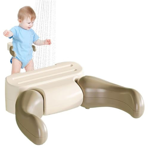 Ylnailky Soporte De Pie Para Bañera De Bebé, Accesorio de Baño de Montaje en Pared, Portátil Ahorra Espacio Estante Antideslizante Ayuda Para Baño Hogar Y Hotel