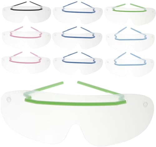 PENIKOKO 10 pezzi Occhiali Protettivi Usa e Getta Antivento Spruzzi per Occhi Uomo Donna Maschera Oculare con Lenti Chiare Resistenti e Protezione