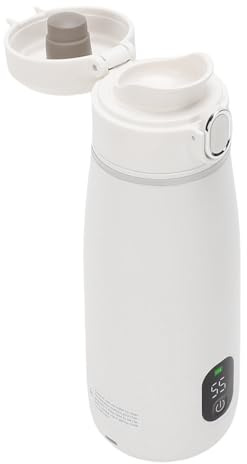 ZDAGELD Hervidor Eléctrico Portátil de Acero Inoxidable de 350 Ml, Pequeña Caldera de Agua Caliente con Calefacción Inalámbrica para Viajes, Camping, Senderismo, Coche Al Aire Libre,