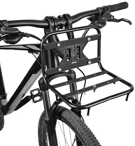 Portapacchi Anteriore per Ciclismo - Supporto Portante Resistente con Alta Capacità di Carico | Portabagagli per Bicicletta da Carico | Per Bambini Adulti Ragazze Donne Uomini e per Mountain Bike Cicl