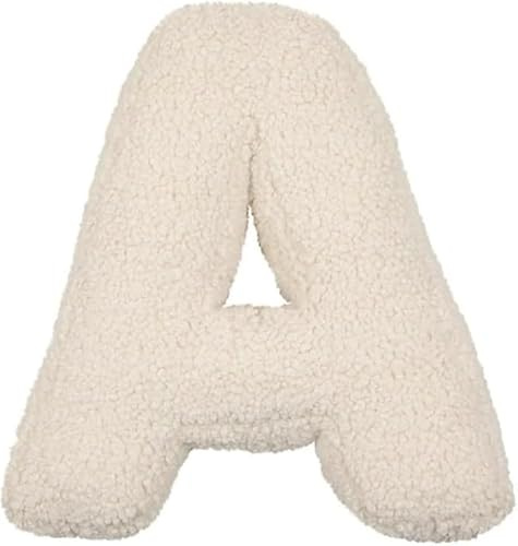 Cuscini Lettera Personalizzati con Testo e Nome, Morbidi Cuscini di Peluche a Forma di Lettera Iniziale dalla A alla Z in Velluto, Regalo Compleanno Unico per Divano(A)