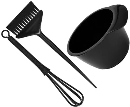 DOITOOL Kit de Tinte Cabello y Brocha para Teñir de Pp Cuenco Negro Diseño Moderno y Funcional para Uso en Salón Casa Reutilizable