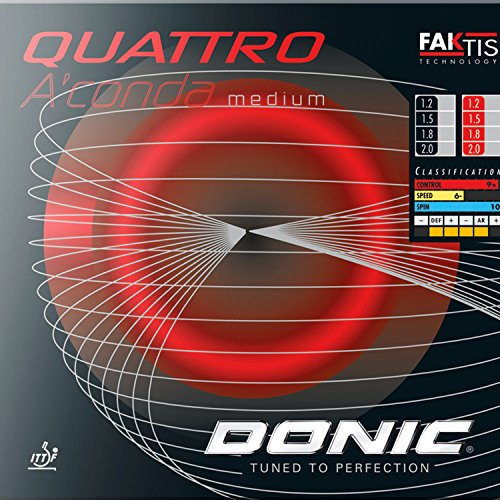 DONIC Belag Quattro Aconda MEDIUM, schwarz, 1,5 mm