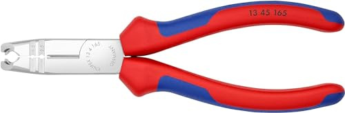 KNIPEX Abmantelungszange mit Mehrkomponenten-Hüllen verchromt 165 mm, 13 45 165
