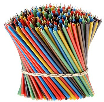 Danilovo Velas de cera de abeja (multicolor) – Velas ortodoxas para oración rituales, de decoración de mesa, 300 unidades (6 colores, altura 16,5 cm)