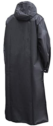 Manteau de pluie long et imperméable à capuche pour homme et femme, noir, pour randonnée, voyage, pêche, escalade