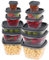 Rainberg 50 PCS Food Storage Set, Food Storage Containers, Cereal Storage Containers, Food Containers with Lids, Food Storage, Microwave and Freezer Safe, BPA Free. (Grey)