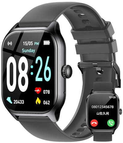 Montre Connectée Homme Femme avec Répondre/Numéroter,2.01 Smartwatch avec Podometre,Sommeil,Fréquence Cardiaque,Montre Connectee Sport avec 140+ Modes Sportifs,Montre Intelligente pour Android iOS