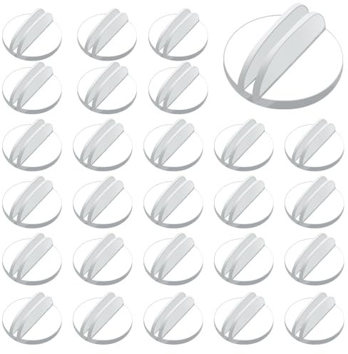 Parastar 60 Stück Tischkartenhalter, Acryl Spielkartenhalter, Menükartenhalter, Brettspielstücke, Transparent Fotohalter, Kunststoff Tischkartenhalter, Memohalter für Fotos Memos (2 × 0.8 × 0.1cm)