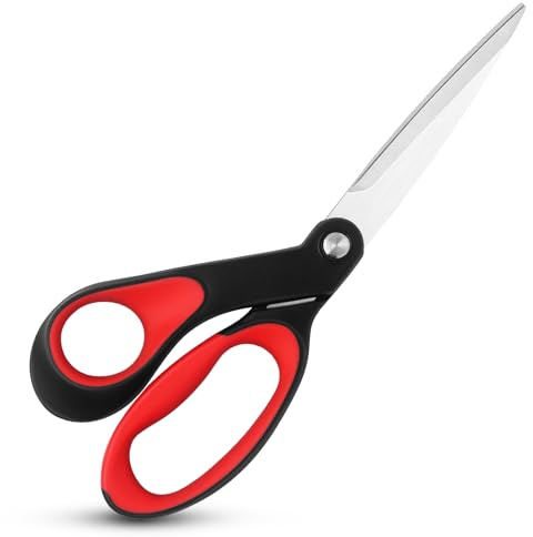 Asdirne True Left Handed Sewing Scissors, Heavy Duty Multi-Purpose Tailor Scissors, Stainless Steel Blades and Comfort Handle, Suit for Fabric, 9 inch