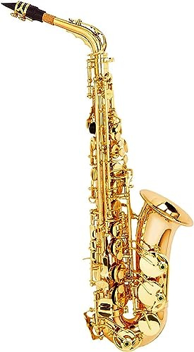 Saxofon nybörjarkit för vuxna, saxofon musikinstrument alto-saxofon musikinstrument mässing lackerad guldsax med bärväska