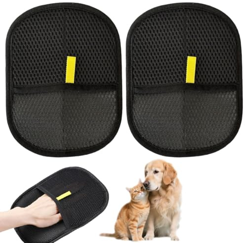 IEBTAWN 2 Manopla Quita Pelos Mascotas, Guantes De Pelo De Doble Cara, Hair Remover Electroestático Reutilizable Para Perros Y Gatos Sofá Ropa Alfombras