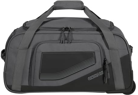 American Tourister City Racer - Maleta 55cm/50L - Ruedas, Compartimento Zapatos, múltiples Espacios - Impermeable, Funda Inteligente, Robusta - Negra