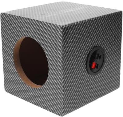 Mipcase Caisson de Basses pour Voiture 4 Pouces en Bois Massif Caisson D’Enceinte Audio Compact sous Siège Isolation Phonique Optimale pour Système Audio Automobile