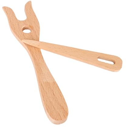 JTQYFI Set forchette per intrecciare Legno e Set Aghi per cruna Strumento per forchette per Maglieria in Legno per Braccialetti per arazzi Tessitura Aghi per cruna Piccola