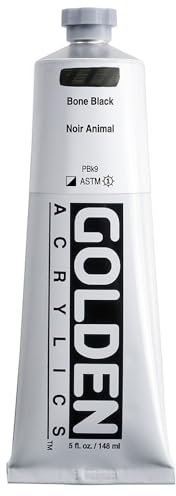 Or 0001010-3 5 oz Acrylique Heavy Body Paint - noir d'os