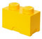LEGO Storage Brick 2 Knobs Yellow, Stackable Storage Box, 2.6L – LEGO Product, Plastic Storage Box with Lid, Desk Storage, Room Storage, Toy Box