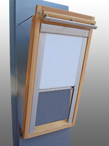 Verdunkelungsrollo Rollo mit Seitenschienen für Velux DKL/DKU-EP GGU,GPU,GHU,GTU F06 hellblau