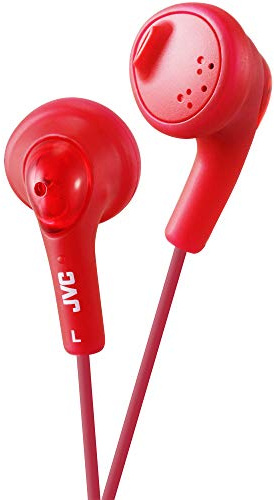 JVC Gumy In-Ear Wired Headphones Earphones Compatible with iPod, iPhone, Samsung - Red
